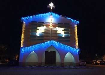 Igreja da Boa-Fé esteve iluminada no fim-de-semana